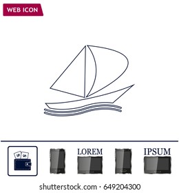 yacht vector icon