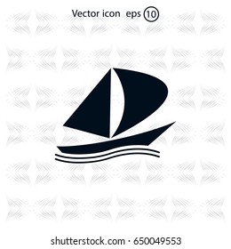 yacht vector icon