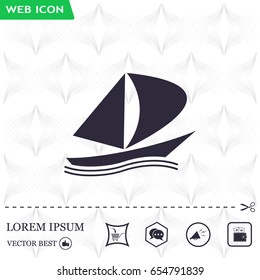 yacht vector icon