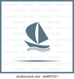 yacht vector icon