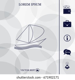 yacht vector icon