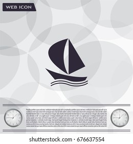 yacht vector icon