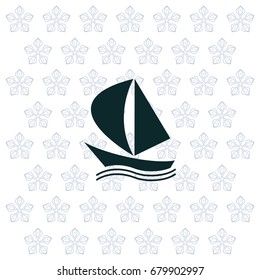 yacht vector icon