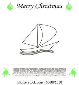 yacht vector icon