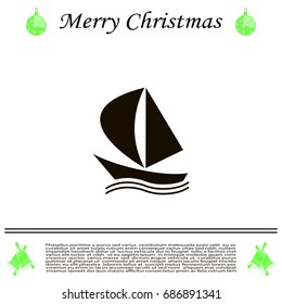 yacht vector icon
