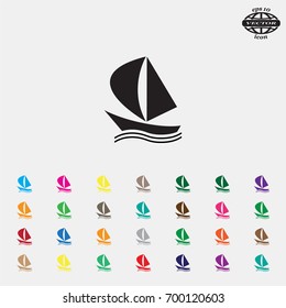 yacht vector icon