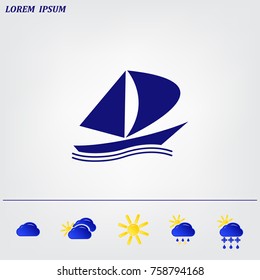 yacht vector icon