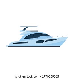 Yacht vector icon.Cartoon vector icon isolated on white background yacht.