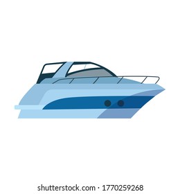 Yacht vector icon.Cartoon vector icon isolated on white background yacht.