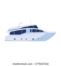 Yacht vector icon.Cartoon vector icon isolated on white background yacht.