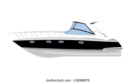 yacht vector illustration