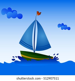 Yacht vector illustration 