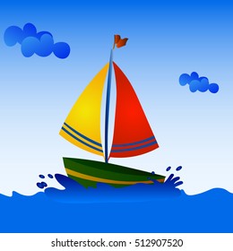 Yacht vector illustration 