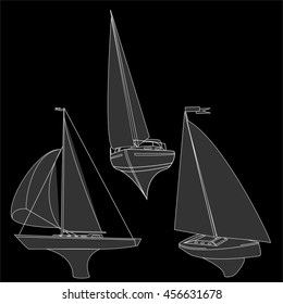 yacht vector illustration artwork