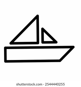 YACHT Vector Illustration Icon, Yacht Vector ,Boat Vector