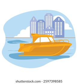 Yacht Vector illustration Vector Illustration Which can easily modify or edit

