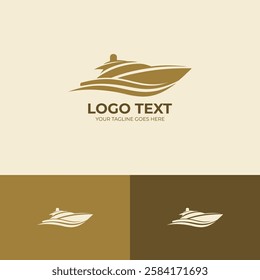 yacht vector logo design template