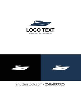 Yacht vector logo design template