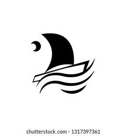 Yacht vector logo. Sailing logo