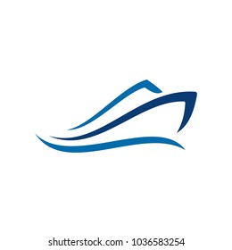 Yacht vector logo. Sailing Icon. marine logo.