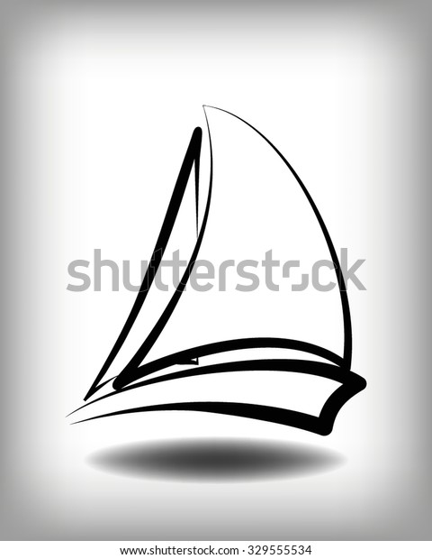 Yacht Vector Logo Templates Yachts Silhouettes Stock Vector (Royalty ...