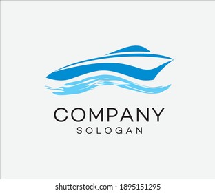 yacht Waves Company Logo Design 