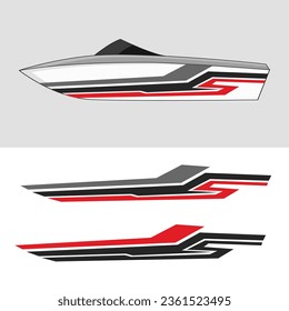 vector de diseño de pegatinas de envoltura de yates