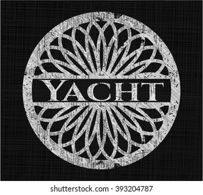 Yacht written on a chalkboard