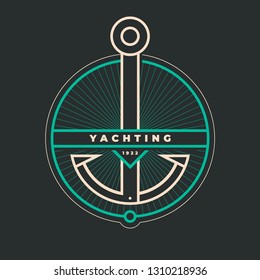 White Yachting Logo Set Stock Vector (Royalty Free) 423248461 ...