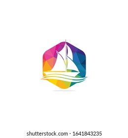 Yachting club or yacht sport team vector logo design.
