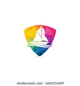 Yachting club or yacht sport team vector logo design.