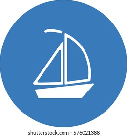 Yachting icon. Trip vector