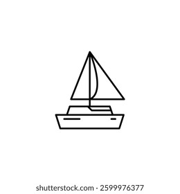Yachting line illustration vector line icon icons design