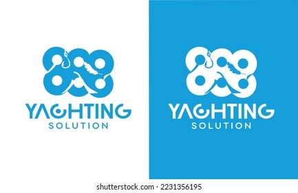Yachting logo design vector templates