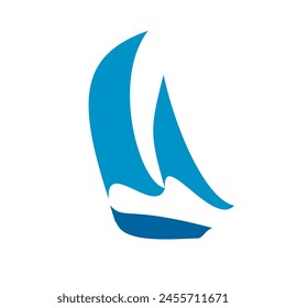 Yachting, racing, logo for sailing