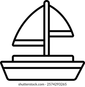 Yachting vector icon. Can be used for printing, mobile and web applications.