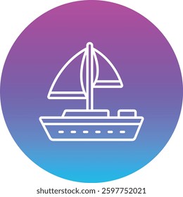 Yachting vector icon. Can be used for printing, mobile and web applications.
