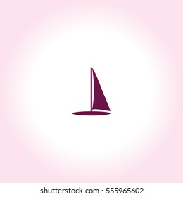 Yachts silhouettes Vector Icon.