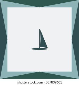 Yachts silhouettes Vector Icon.
