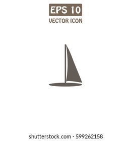 Yachts silhouettes Vector Icon. 