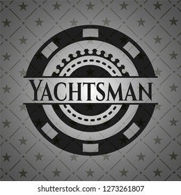 Yachtsman dark icon or emblem