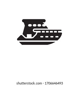 yacth icon glyph style design