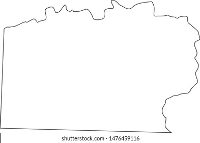 Yadkin County map in the State of North Carolina