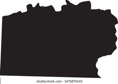 Yadkin County map in the State of North Carolina