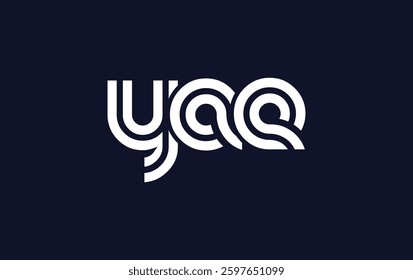YAE Creative Unique Modern Letter Logo Design. Stylized logo featuring a unique letter design, presenting abstract minimalist aesthetics and modern appeal.