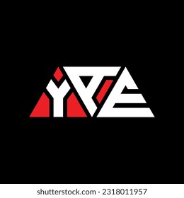 YAE triangle letter logo design with triangle shape. YAE triangle logo design monogram. YAE triangle vector logo template with red color. YAE triangular Simple, Elegant, and Luxurious Logo