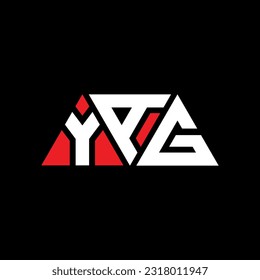 YAG triangle letter logo design with triangle shape. YAG triangle logo design monogram. YAG triangle vector logo template with red color. YAG triangular Simple, Elegant, and Luxurious Logo