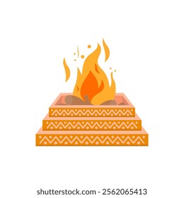 Yagna, Diwali, Hindu, Indian Symbol Illustration