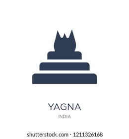 Yagna icon. Trendy flat vector Yagna icon on white background from india collection, vector illustration can be use for web and mobile, eps10