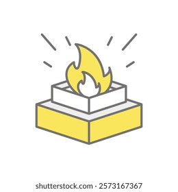 Yagna icon vector stock illustration